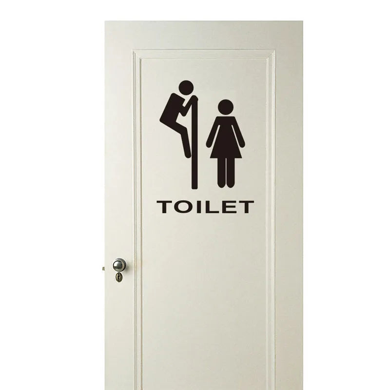 Fun PVC Toilet Sign Stickers