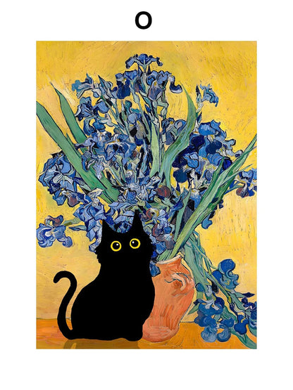 Funny Art Canvas - Black Cat