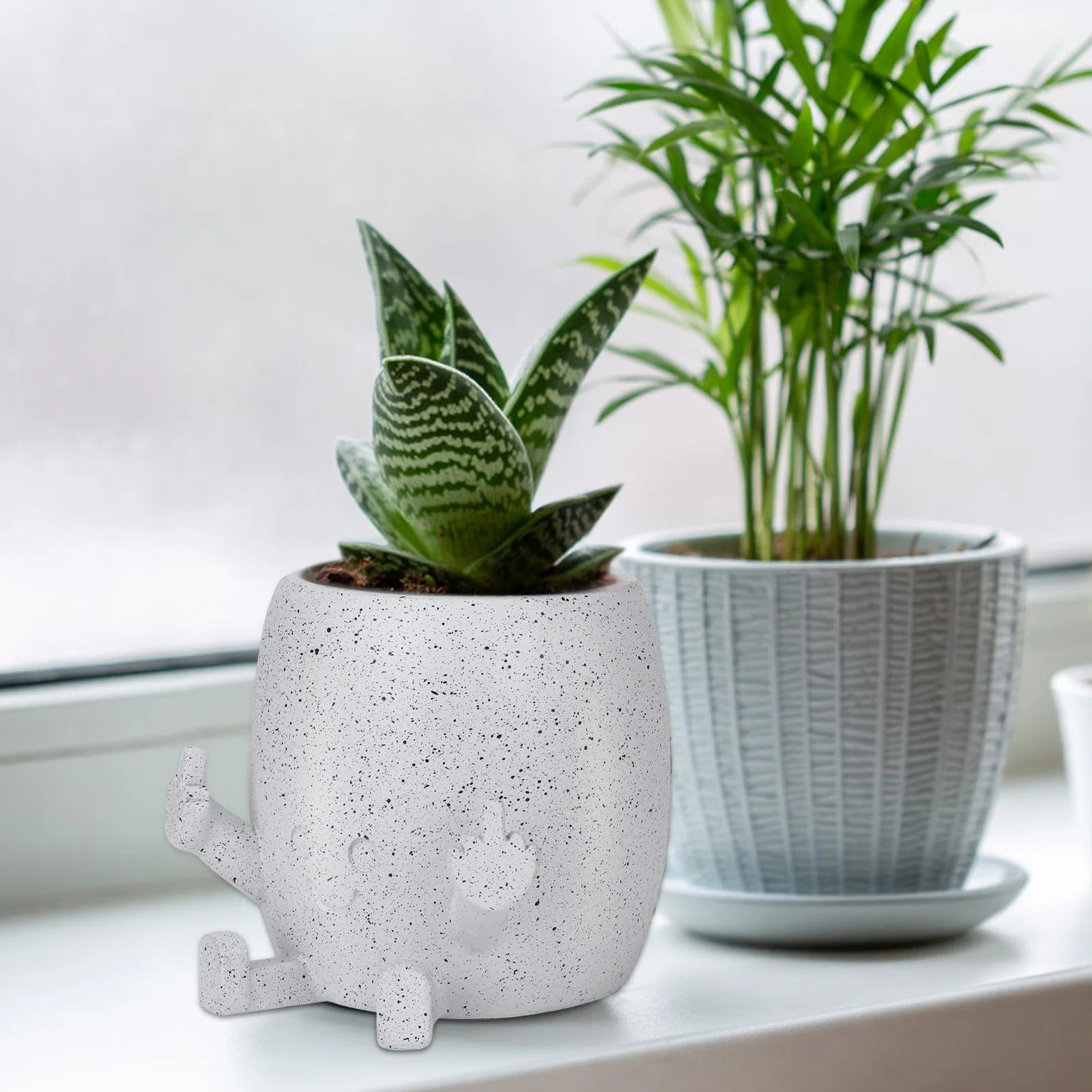 Funny Middle Finger Plant Pot