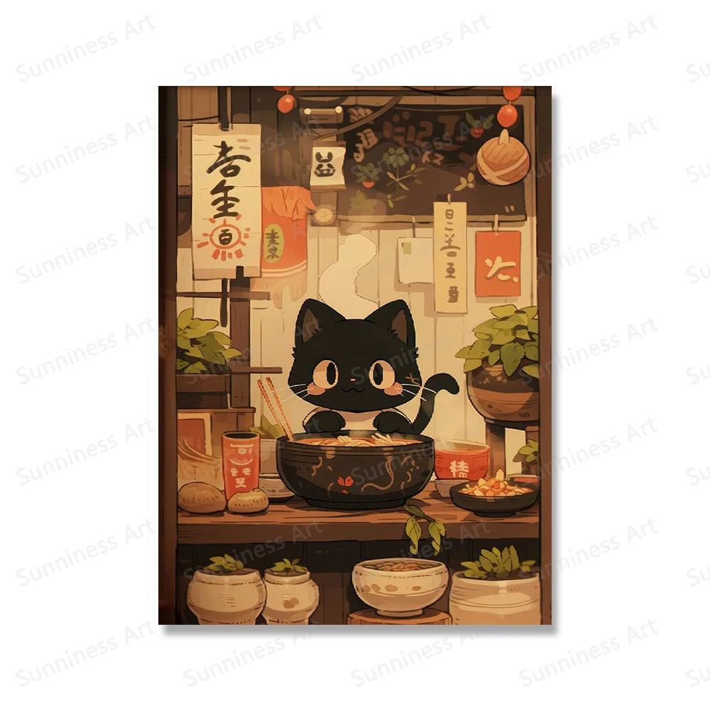 Funny Ramen Noodles Canvas Art