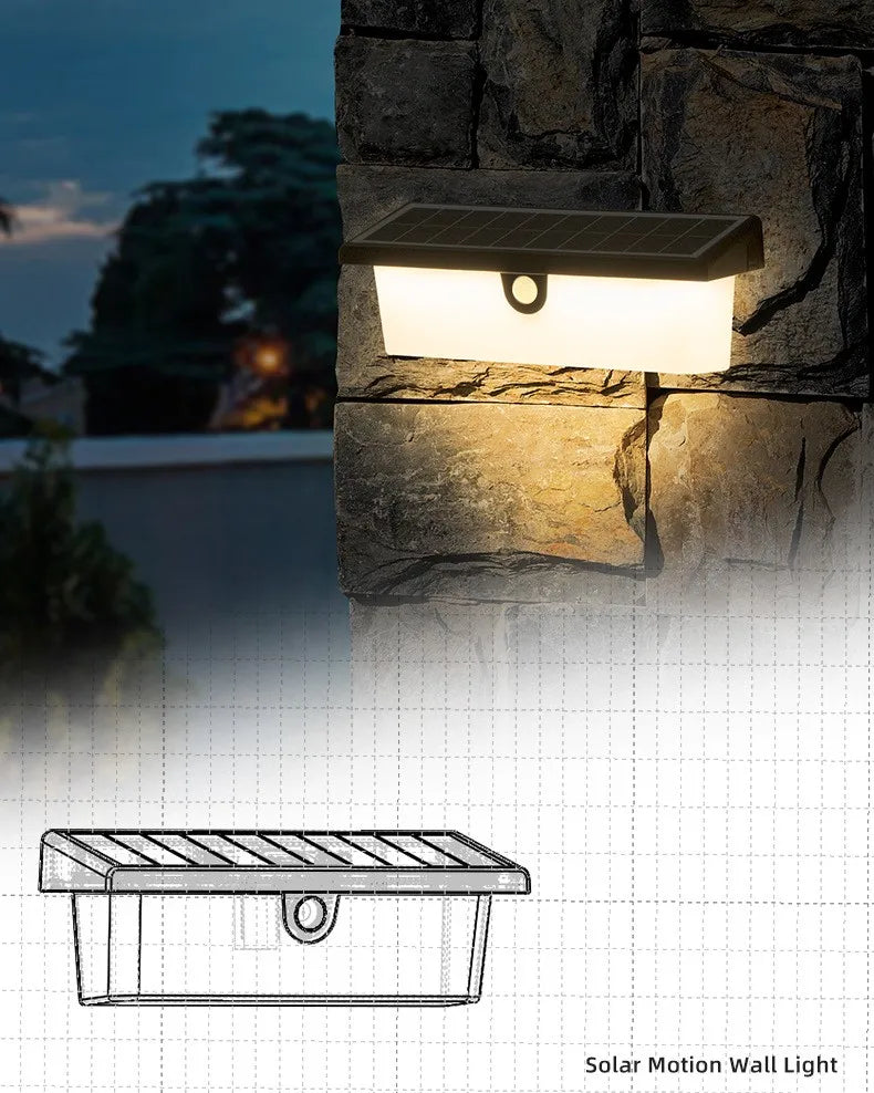 GAVT Solar Motion Sensor Wall Lights