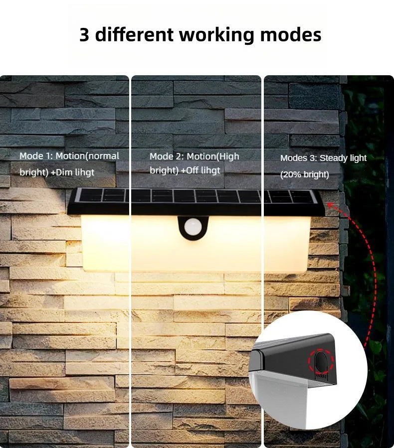 GAVT Solar Motion Sensor Wall Lights