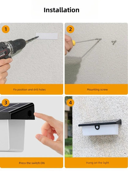 GAVT Solar Motion Sensor Wall Lights