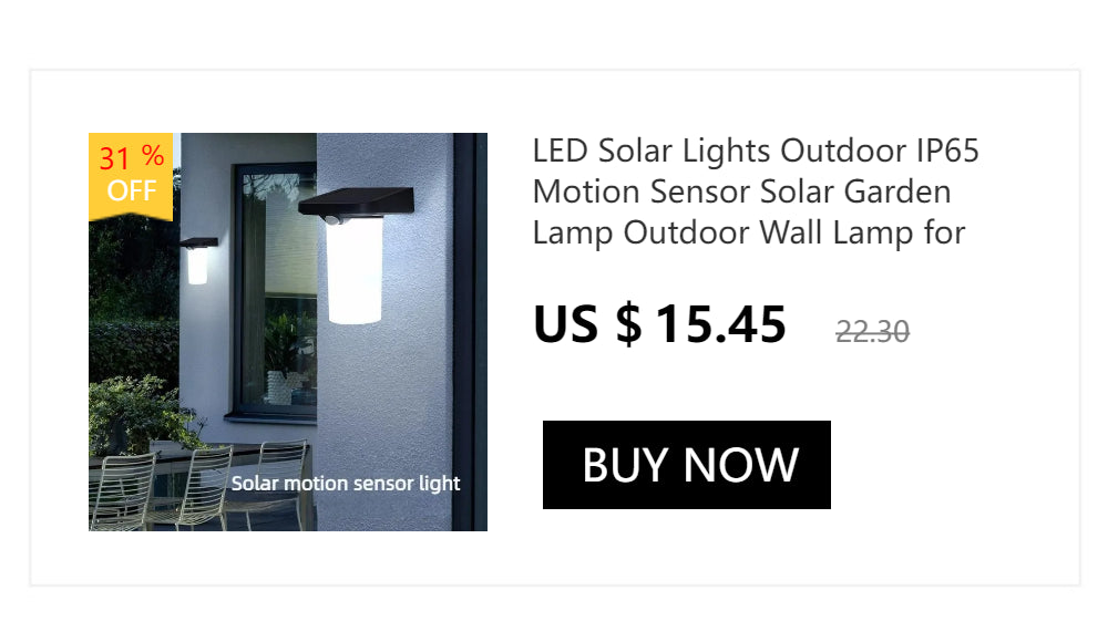 GAVT Solar Motion Sensor Wall Lights