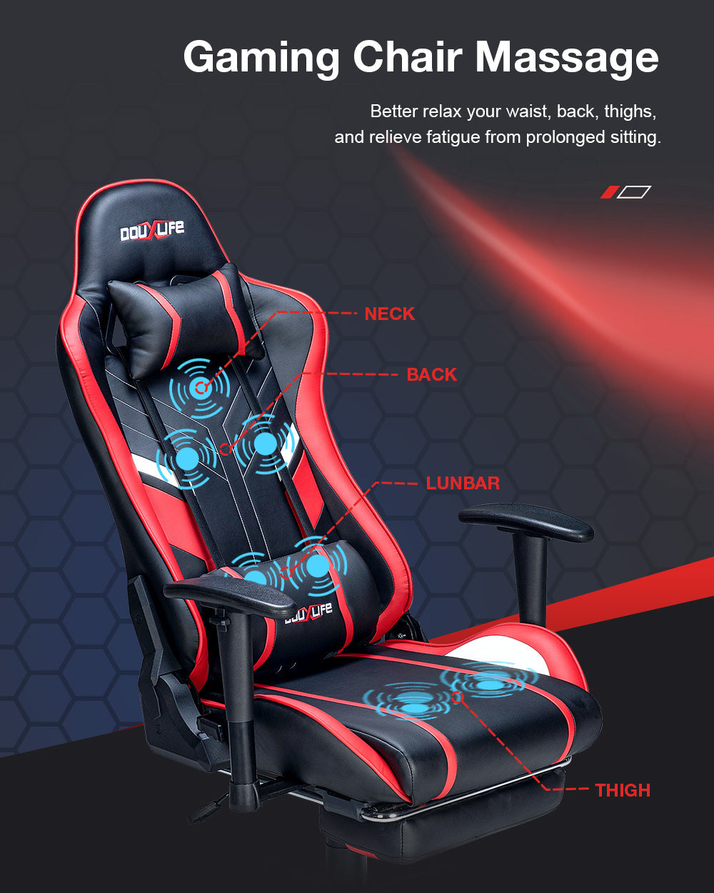 GC-RC03 Ergonomic Massage Gaming Chair