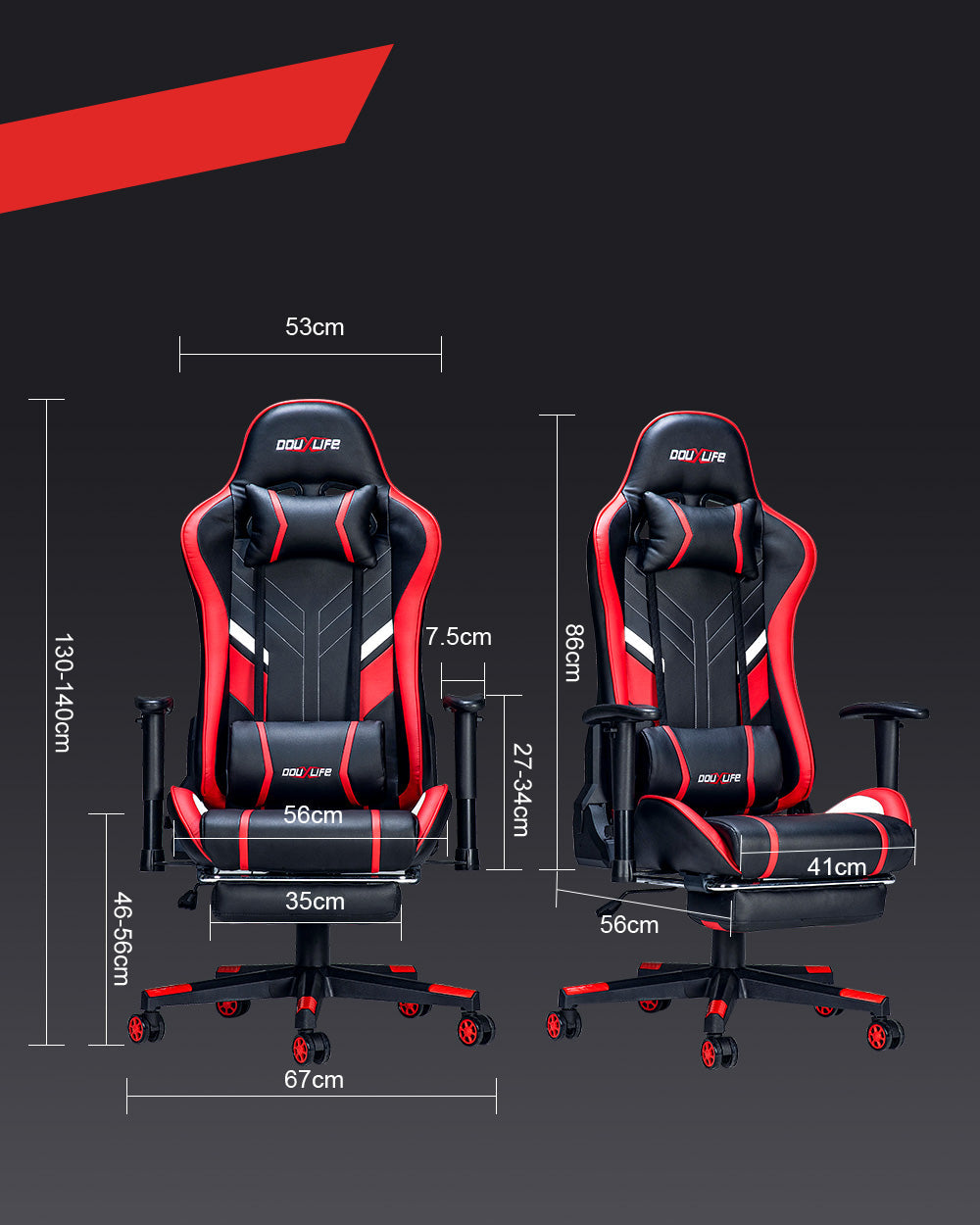 GC-RC03 Ergonomic Massage Gaming Chair