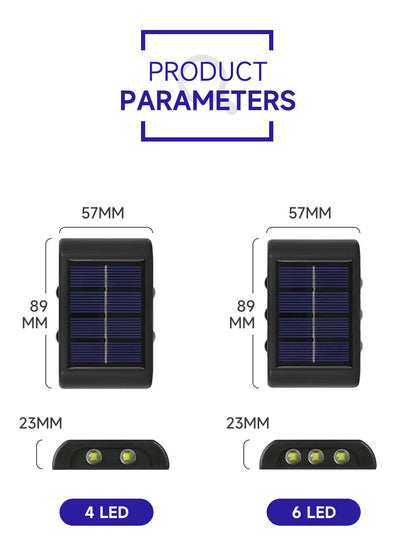 GOTOBE Solar LED Waterproof Wall Light