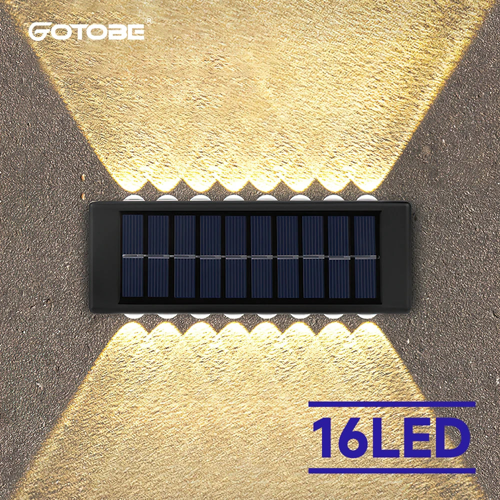 GOTOBE Solar LED Waterproof Wall Light