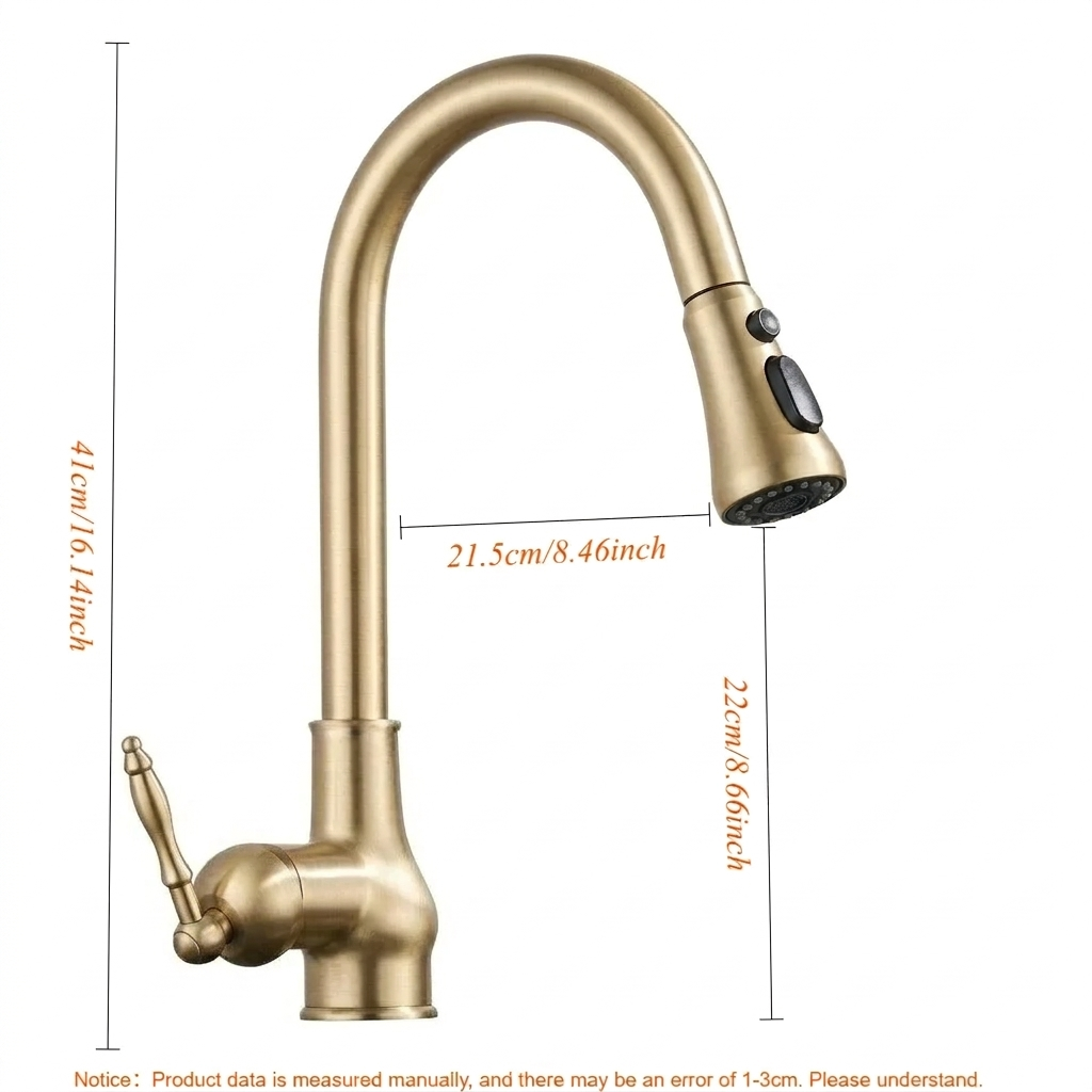 Articulated 360 Kitchen Faucet Antique Bronze