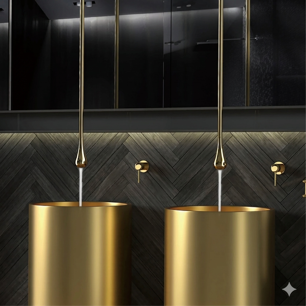 Gold Ceiling Faucet