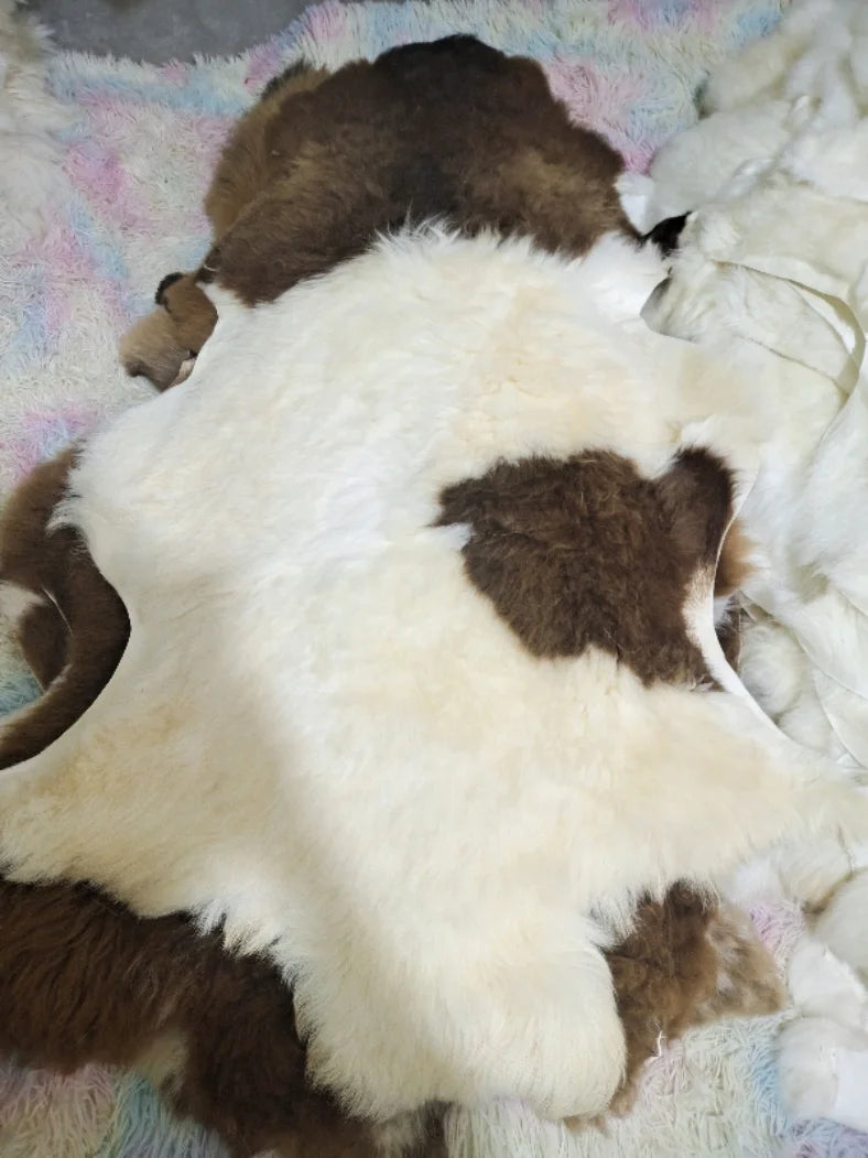 Genuine Sheepskin Wool Cushion - Natural