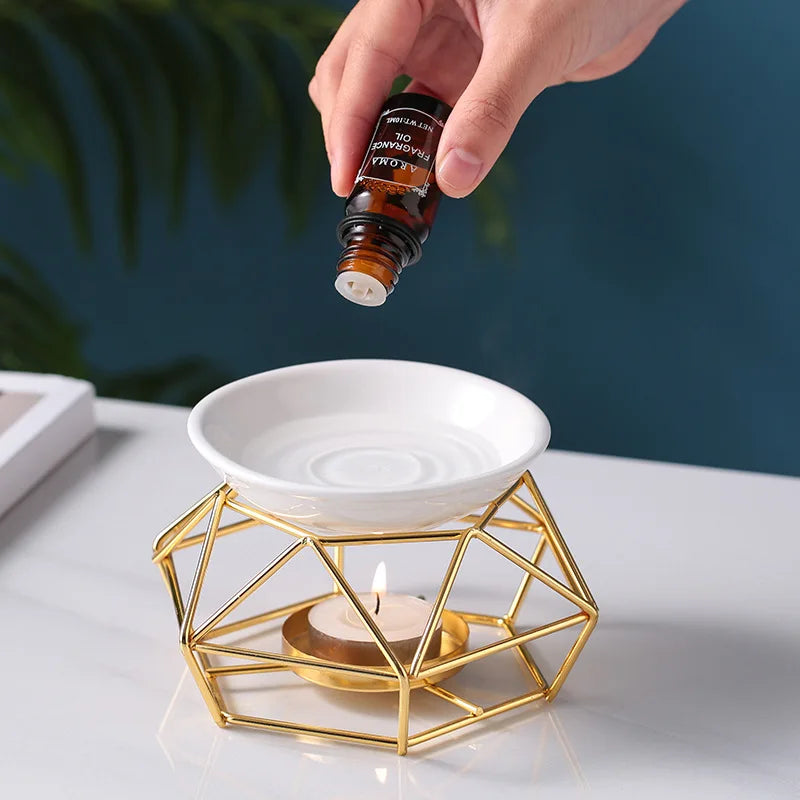 Geometric Aromatic Oil Burner Holder