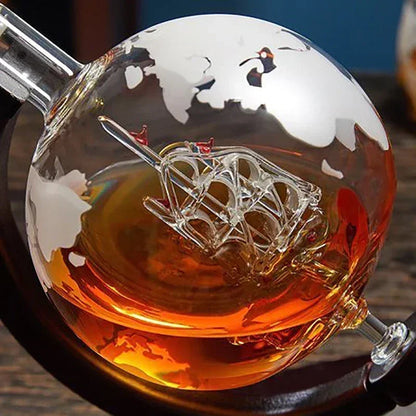 Globe Whisky Decanter Set 850ml