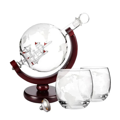 Globe Whisky Decanter Set 850ml