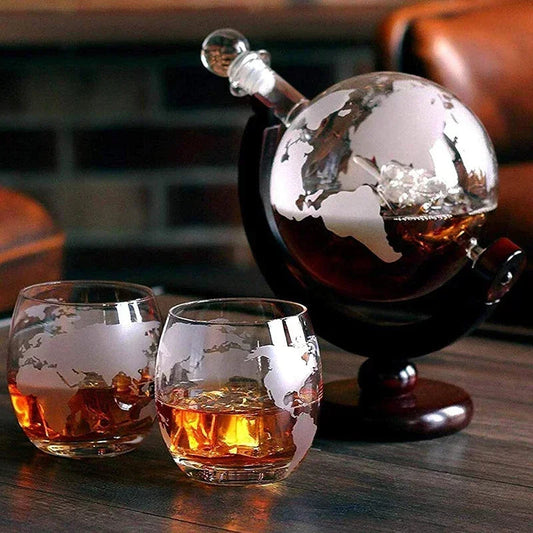 Globe Whisky Decanter Set 850ml