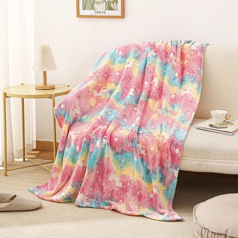 Glow in Dark Unicorn Blanket