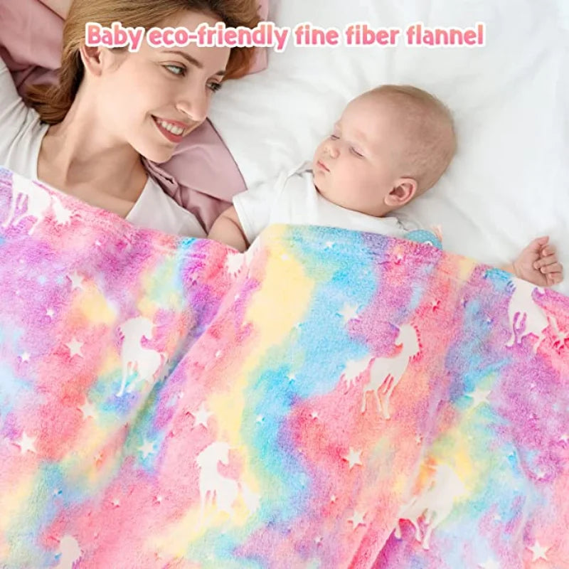 Glow in Dark Unicorn Blanket