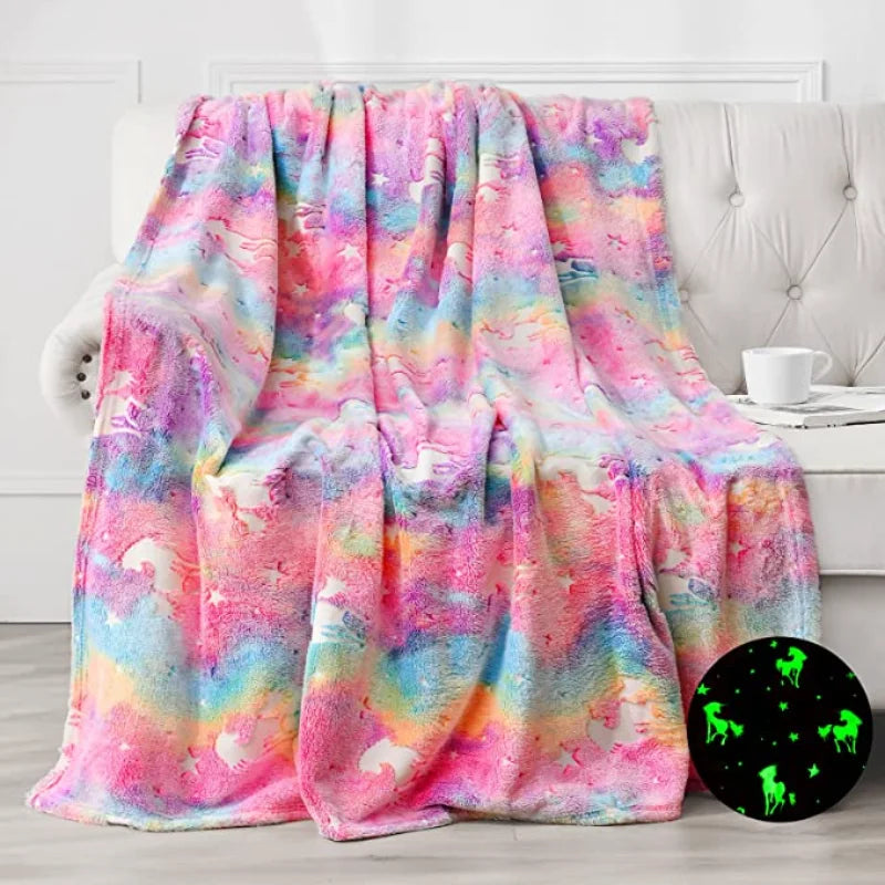 Glow in Dark Unicorn Blanket