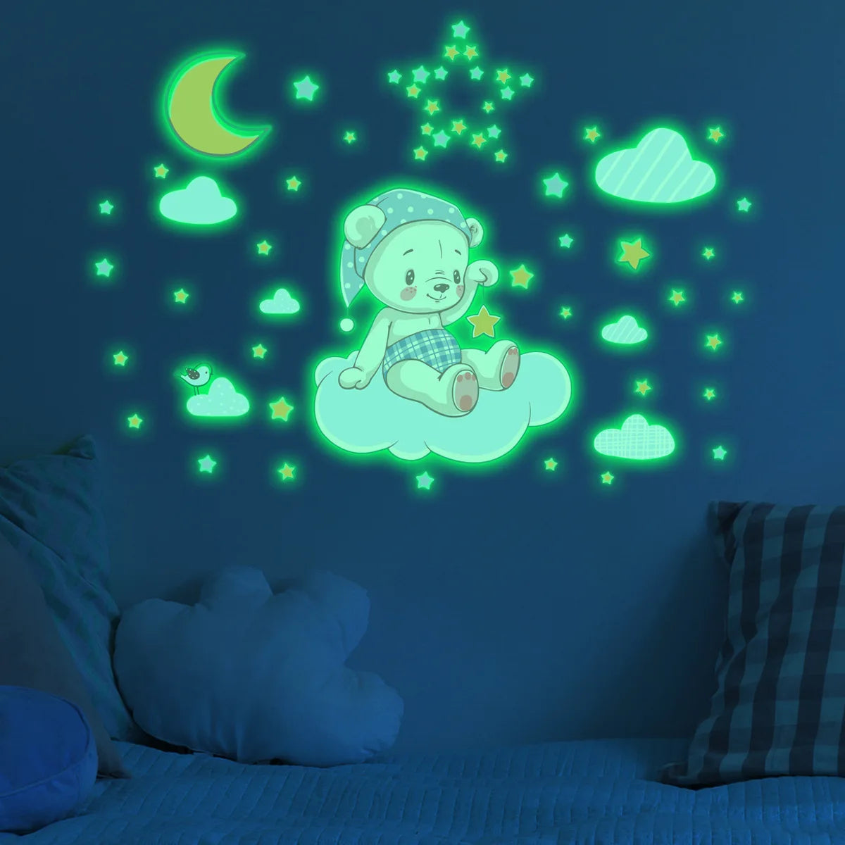 Glow in the Dark Cartoon Wall Decals