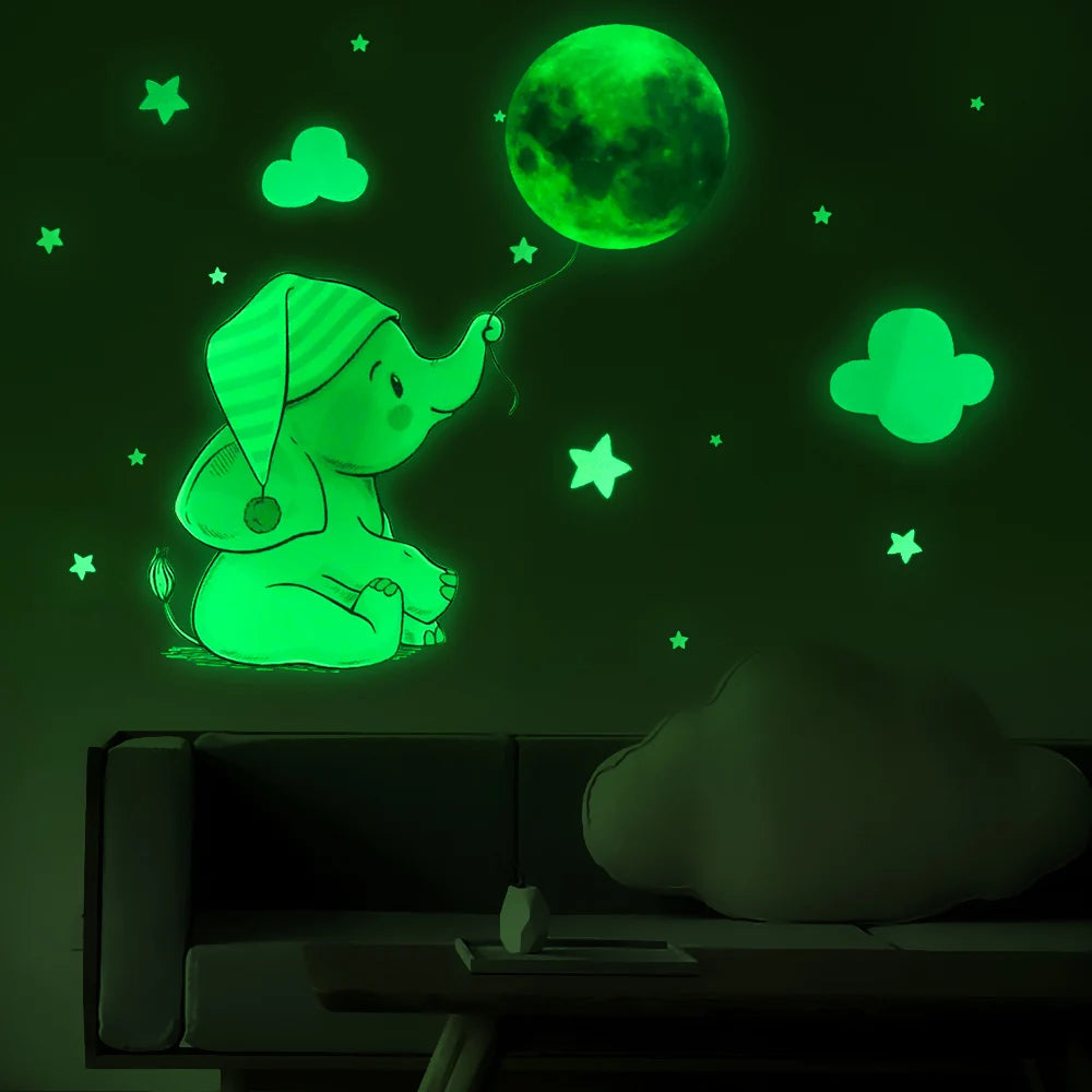 Glow in the Dark Cartoon Wall Decals