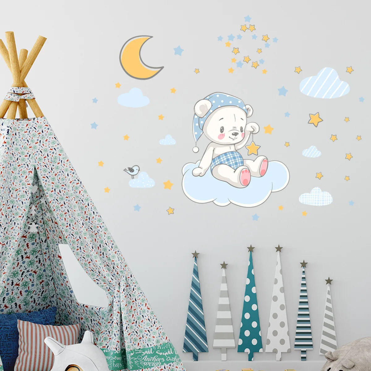 Glow in the Dark Cartoon Wall Decals