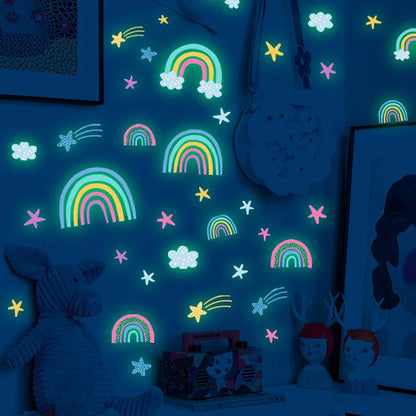 Glow in the Dark Cartoon Wall Decals