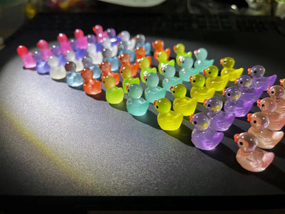 Glow-in-the-Dark Mini Duck Figurines