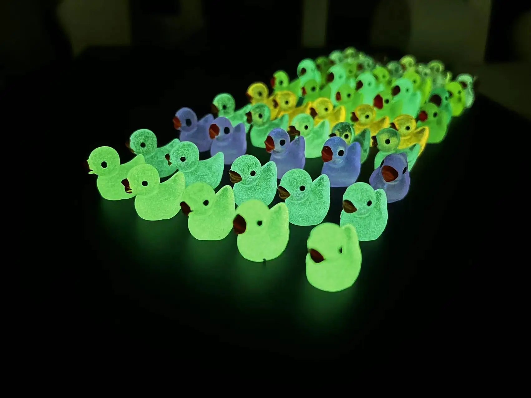 Glow-in-the-Dark Mini Duck Figurines