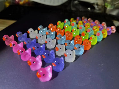 Glow-in-the-Dark Mini Duck Figurines