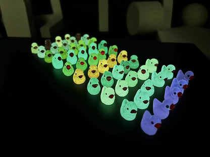 Glow-in-the-Dark Mini Duck Figurines