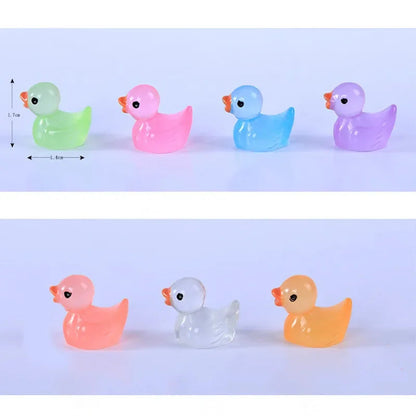 Glow-in-the-Dark Mini Duck Figurines