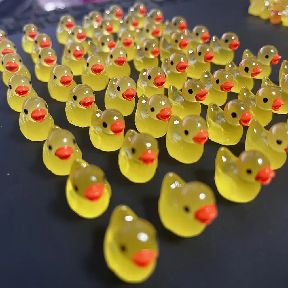 Glow-in-the-Dark Mini Duck Figurines