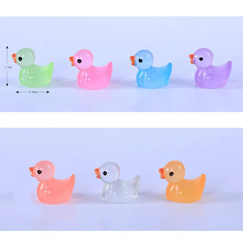 Glow-in-the-Dark Mini Duck Figurines