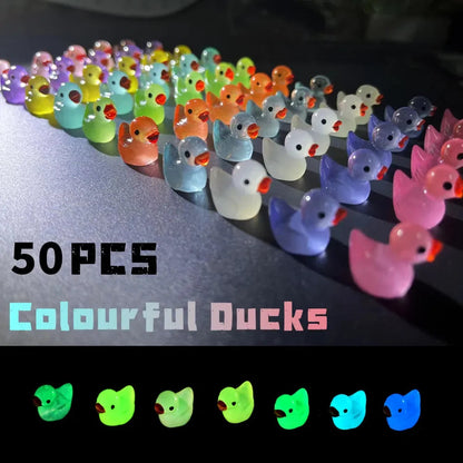 Glow-in-the-Dark Mini Duck Figurines