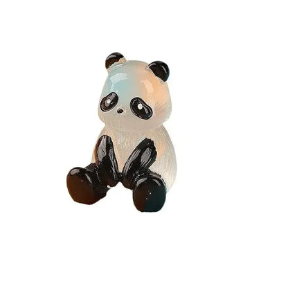 Glowing Mini Panda Figurines Decor