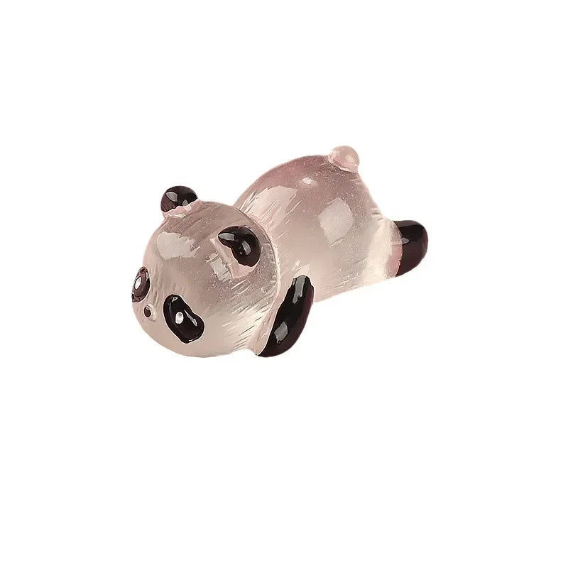 Glowing Mini Panda Figurines Decor