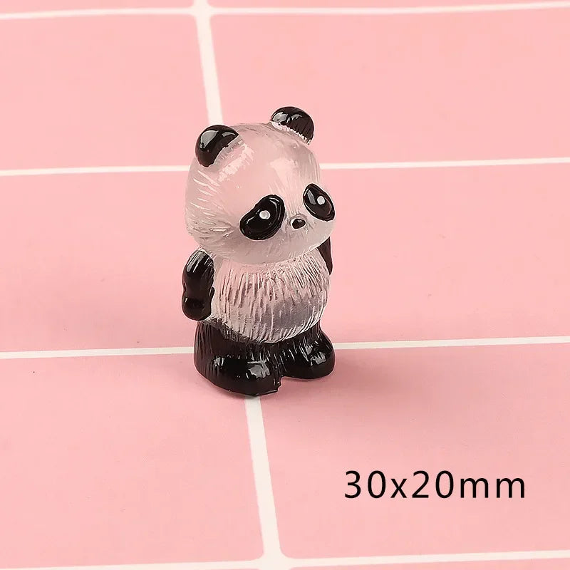 Glowing Mini Panda Figurines Decor