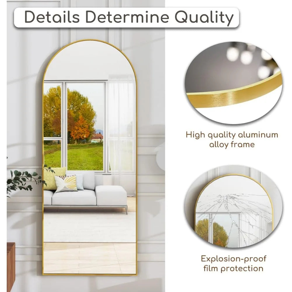 Gold Aluminium Full Body Mirror 64"