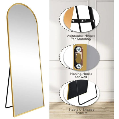 Gold Aluminium Full Body Mirror 64"