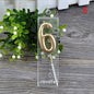 Gold Birthday Number Cake Candles