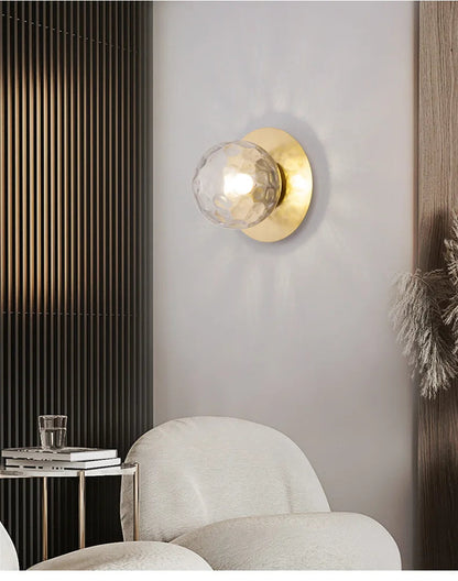 Gold Black LED Wall Sconce