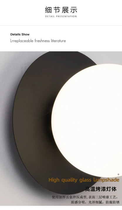 Gold Black LED Wall Sconce