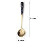 Gold Ceramic Handle Dessert Spoon