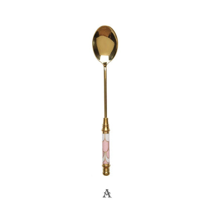 Gold Ceramic Handle Dessert Spoon