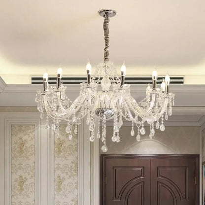 Gold Crystal Candelabra Ceiling Chandelier