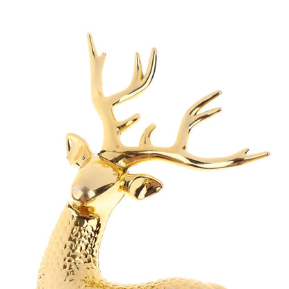 Gold Deer Statue Home Decor