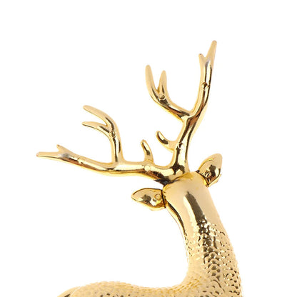 Gold Deer Statue Home Decor