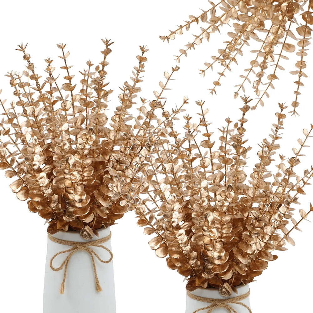 Gold Eucalyptus Branches for Decor