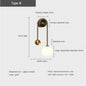 Gold Glass Ball Wall Light