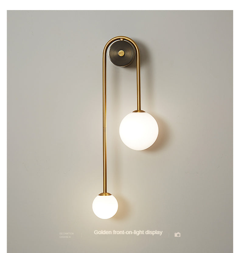 Gold Glass Ball Wall Light